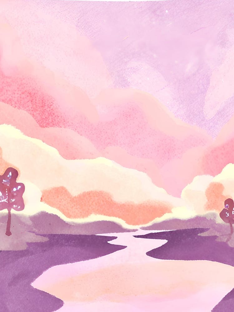 Watercolor Sunset 5