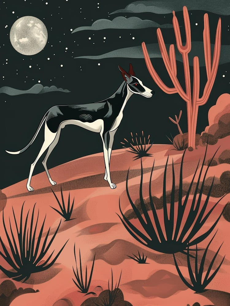 Dog In The Desert