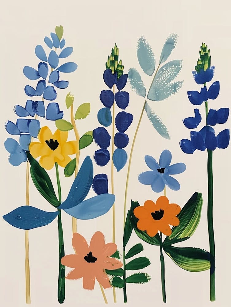 Painted Florals Bluebonnet 2