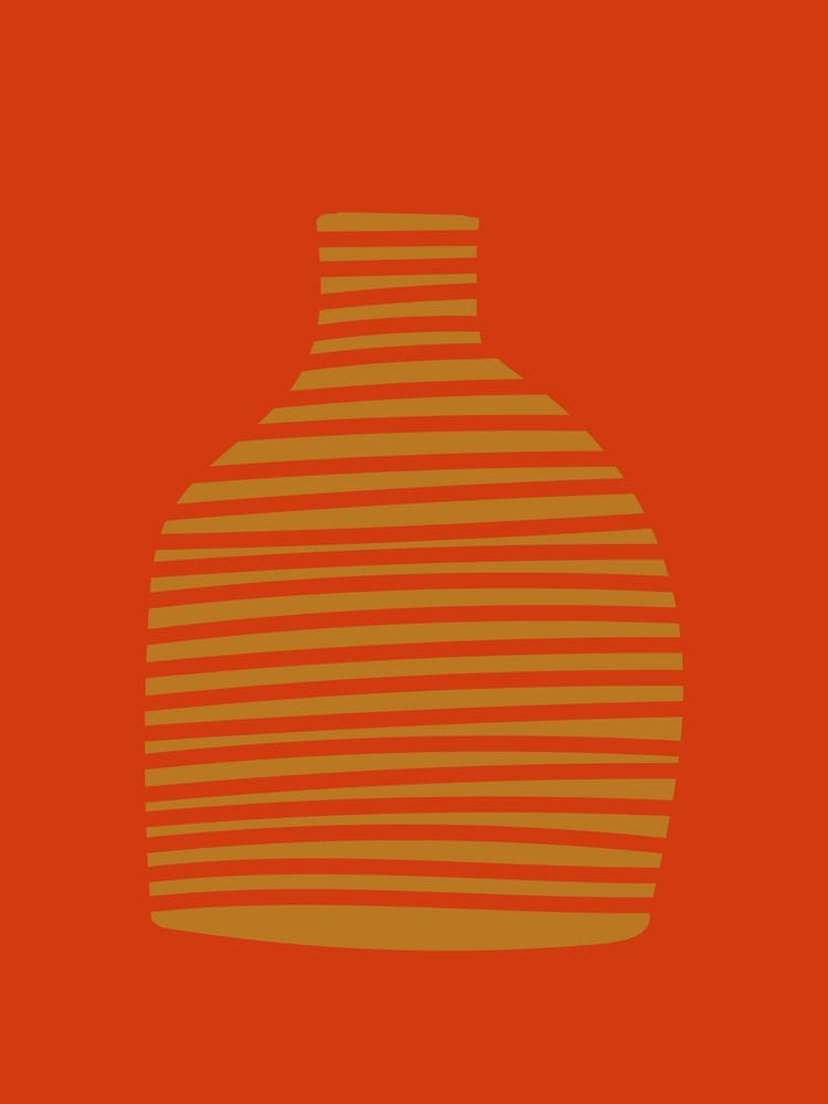 Red Boho Vase