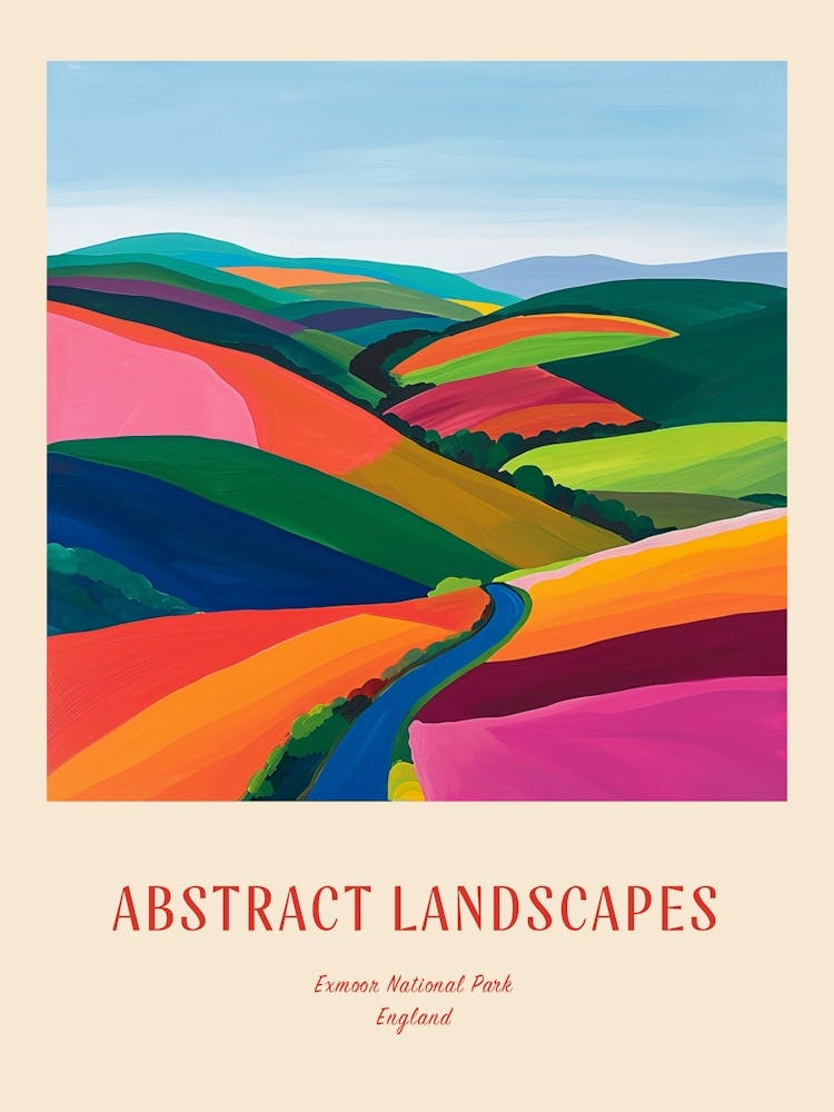 Farbenfrohes Abstrakt Exmoor National Park England 2 Poster