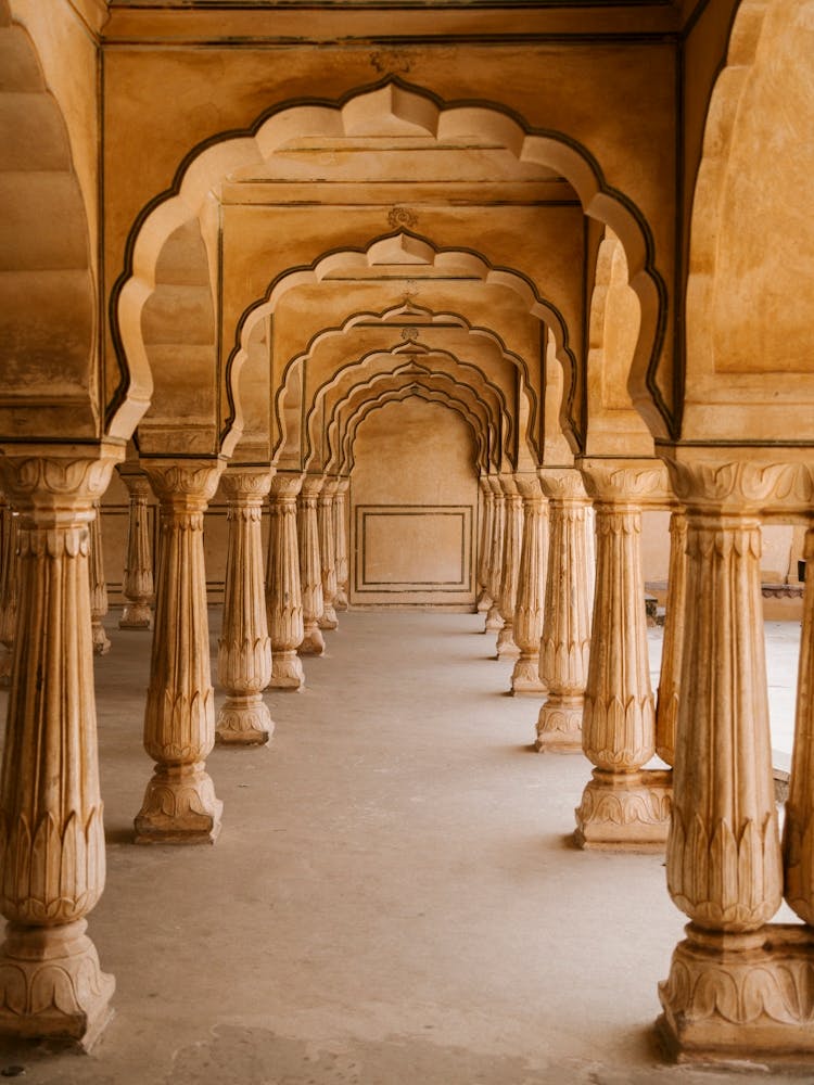 Arched Hallway in Amber Fort