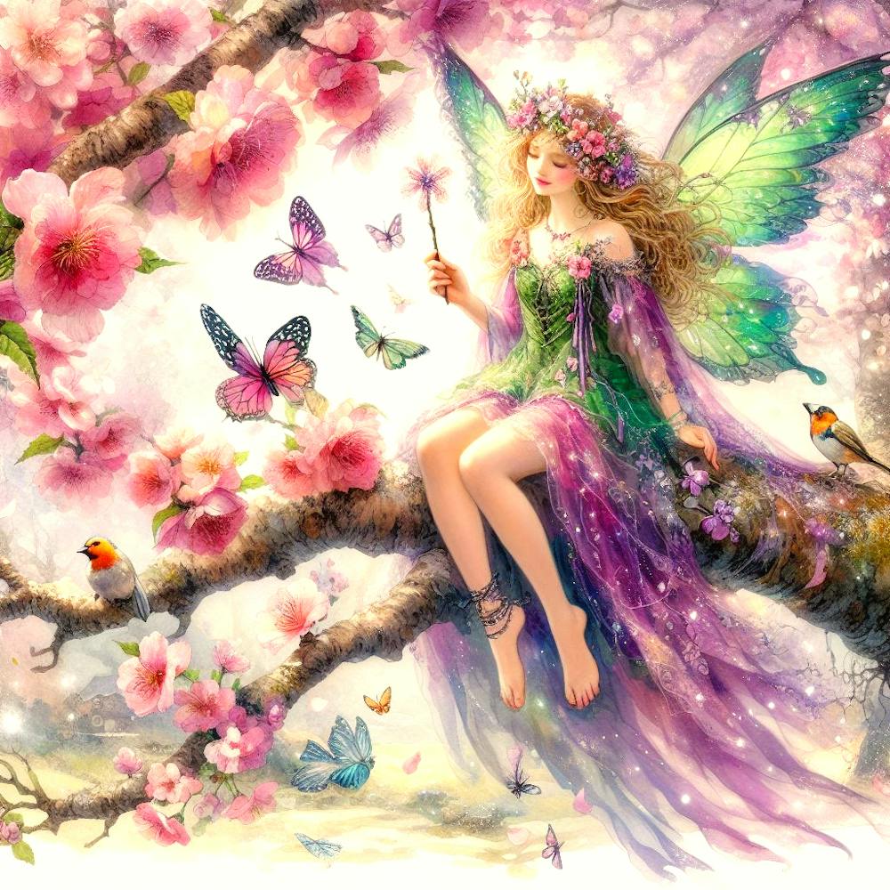 Fairy In Cherry Blossoms