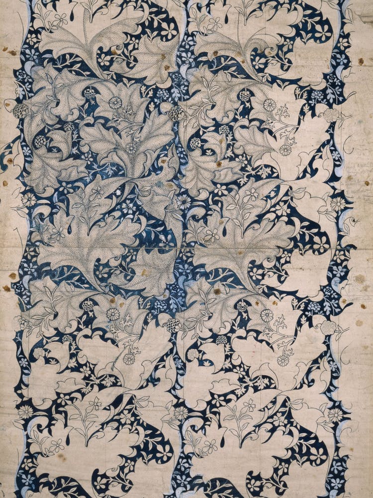 Blue And White Rug