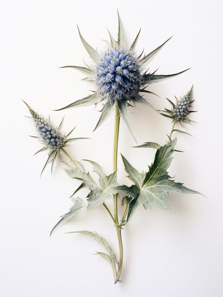 Pressed Wildflower Botanical Art Rattlesnake Master 1