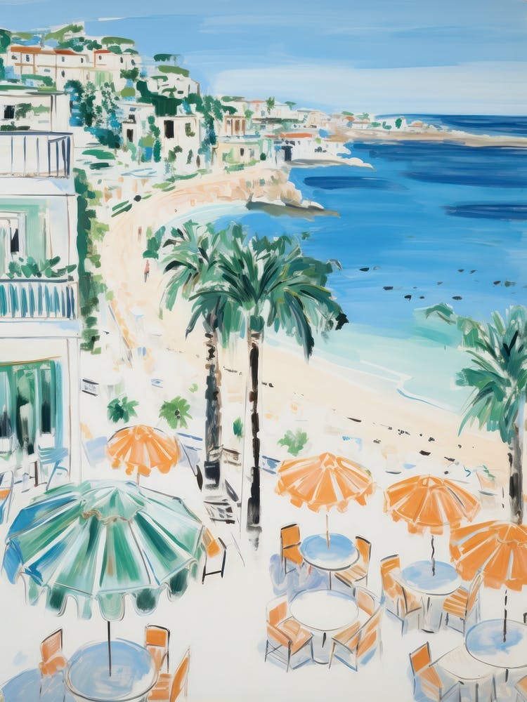 Salento, Puglia   Italy Beach Club Lido Watercolour 4