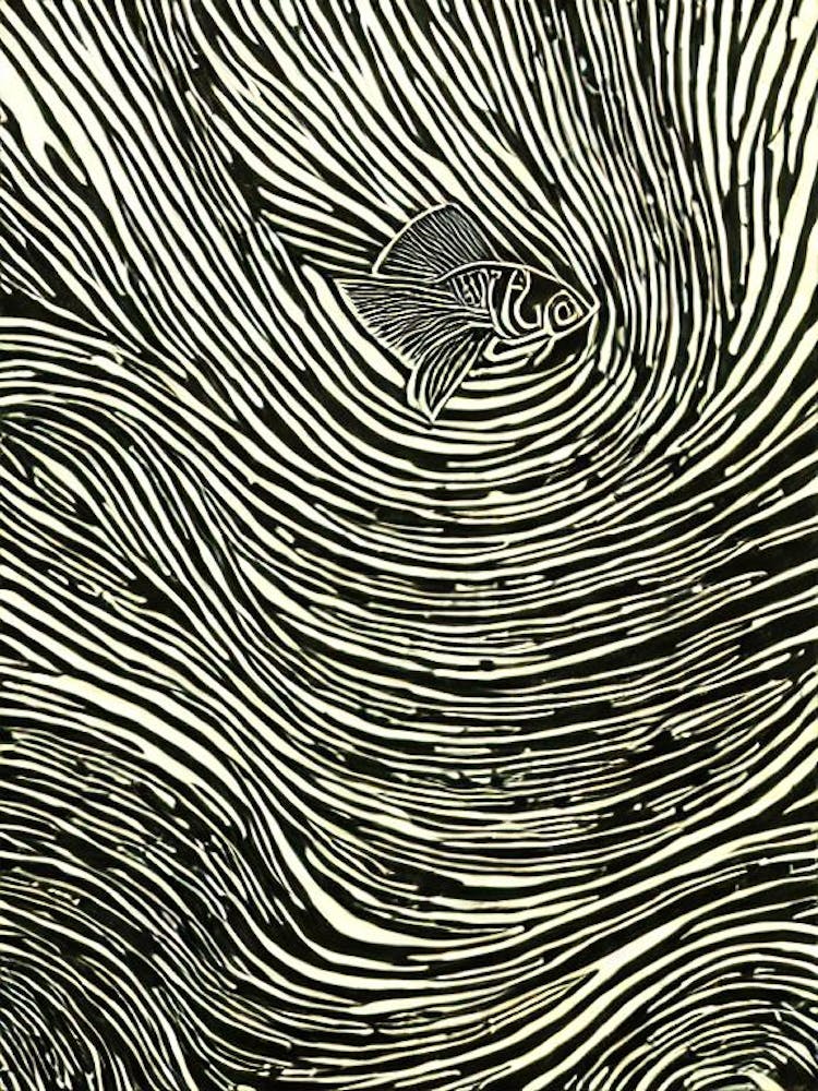 Sea Robin II Linocut