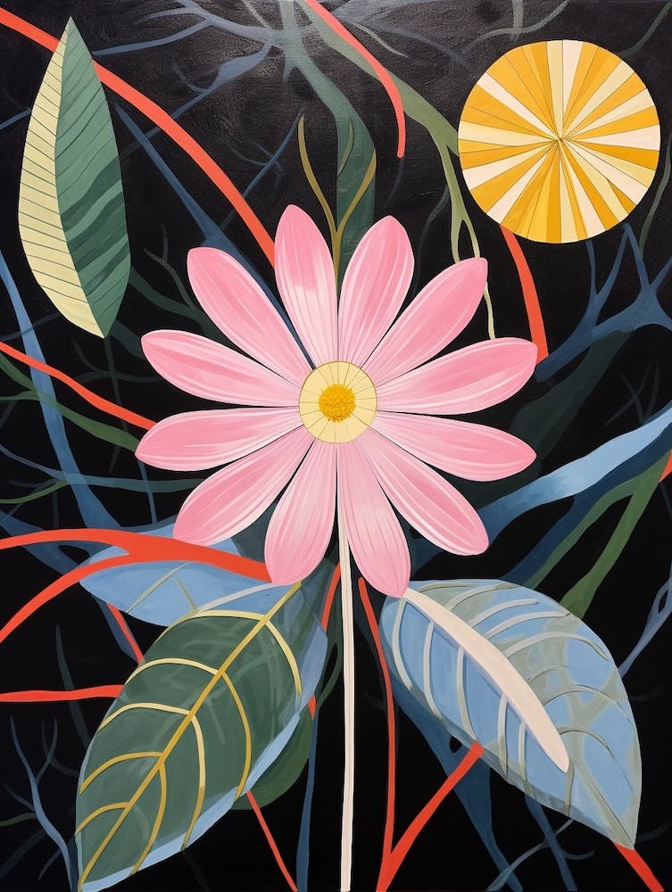 Daisy 2 Hilma Af Klint Inspired Flower Illustration