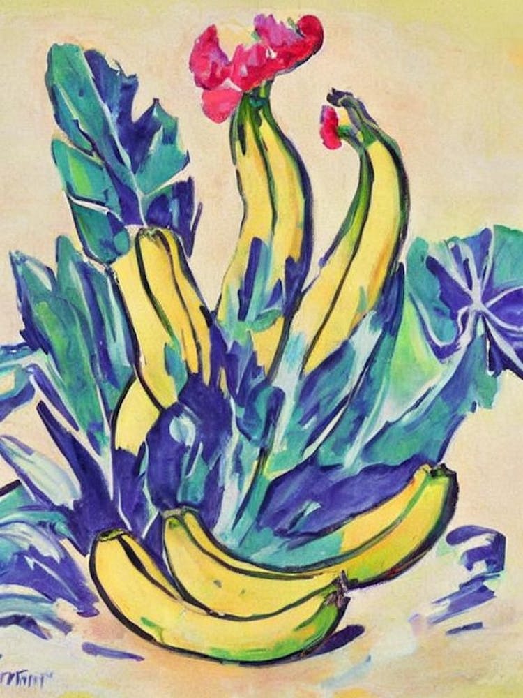 Banana Vintage Sketch Fruit