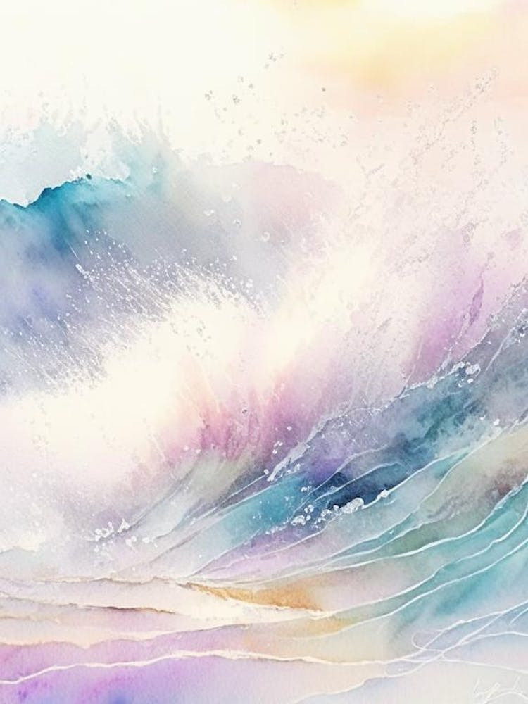 Splash In Sea Water Waterscape Gouache 1