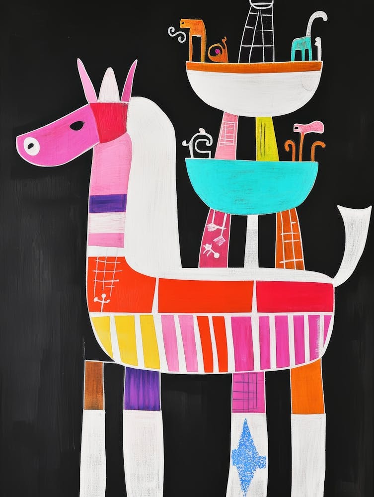 Horse With A Basket