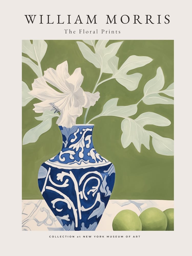 William Morris Blue Vase