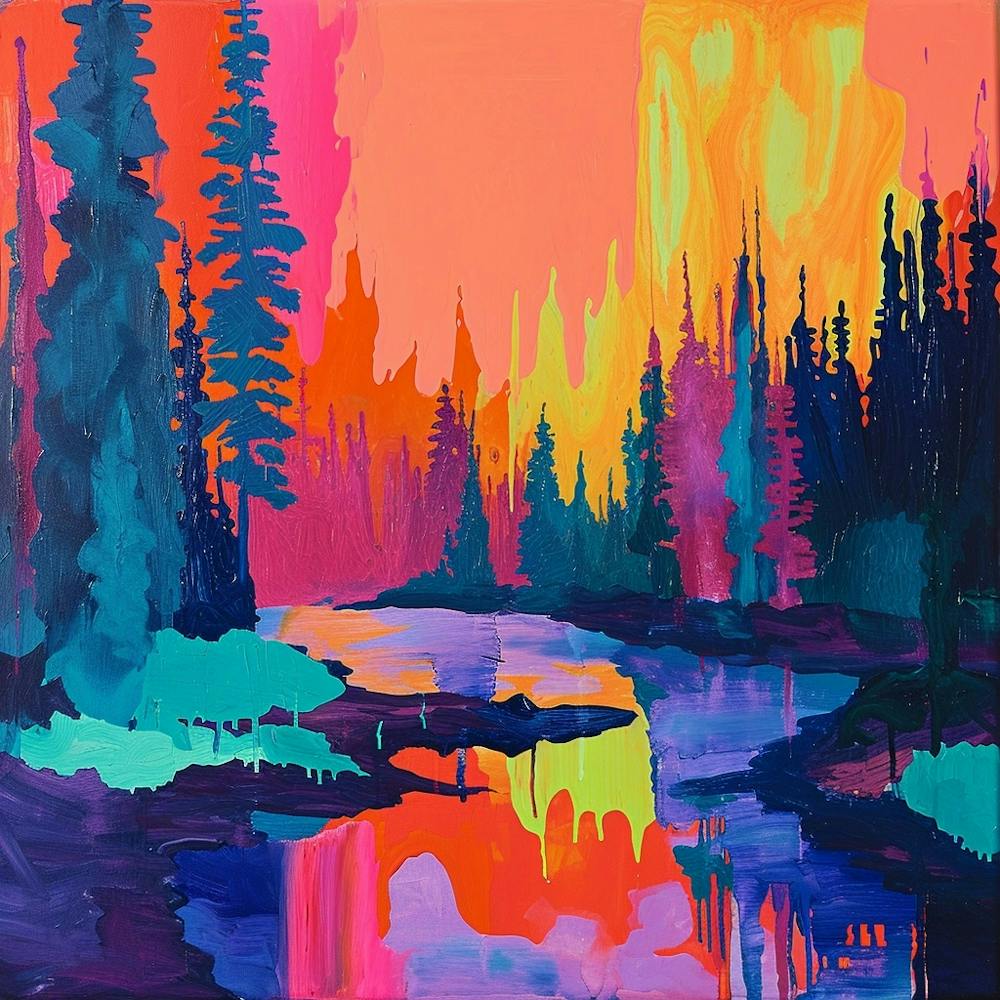 Colourful Abstract Oulanka National Park Finland 2