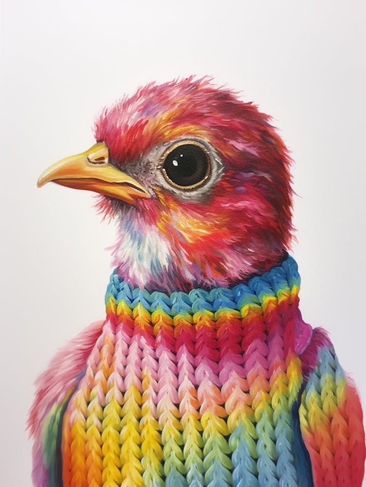 Baby Animal Wearing Sweater Bird 2