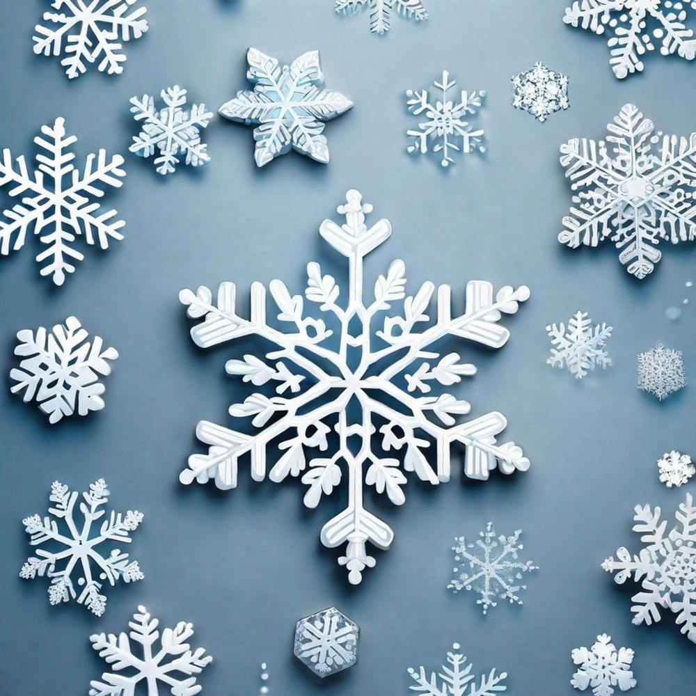 Snowflakes On A Blue Background 2