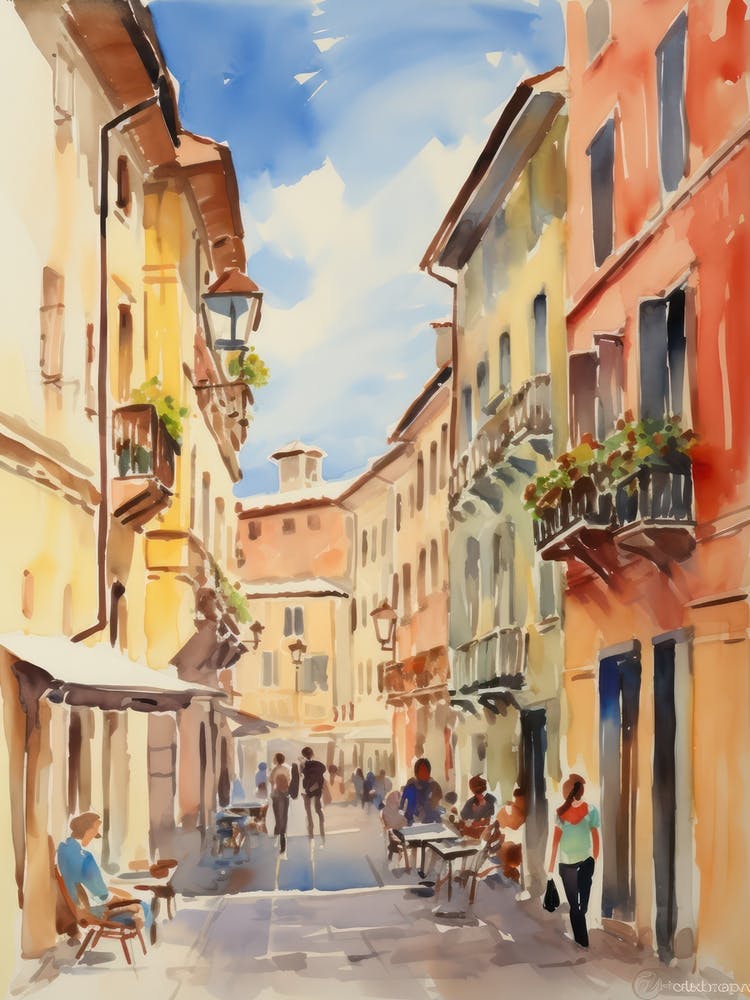 Vicenza, Italy Watercolour Streets 2