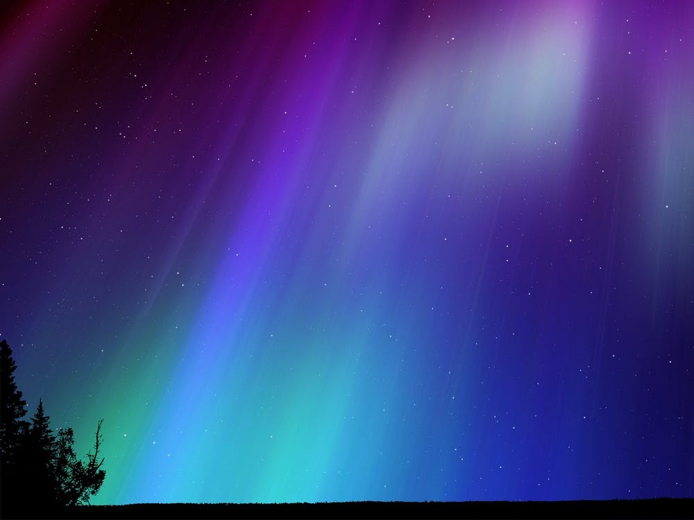 Aurora neon landscape #1