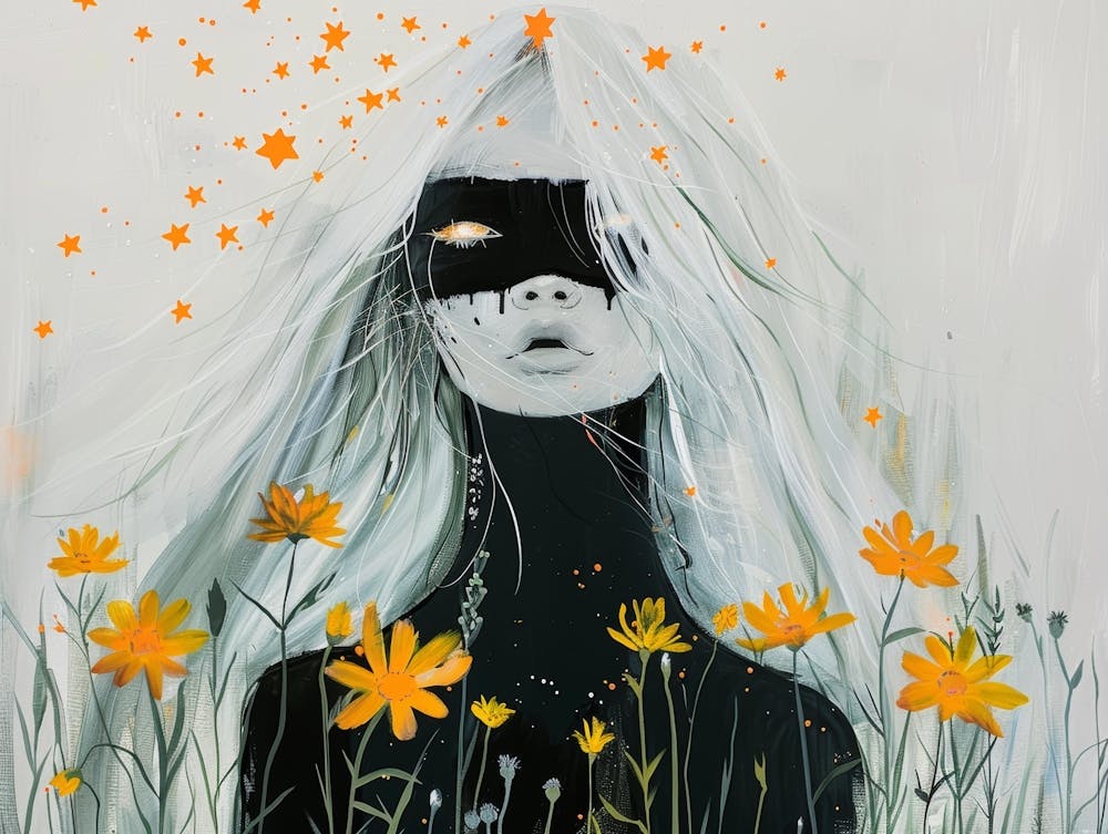 Girl In Flowers 1