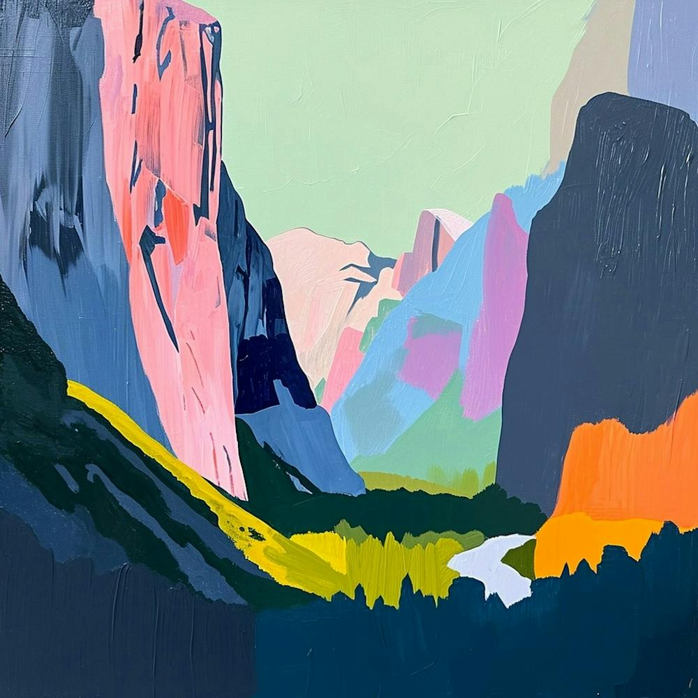 Colourful Abstract Yosemite National Park Usa 4