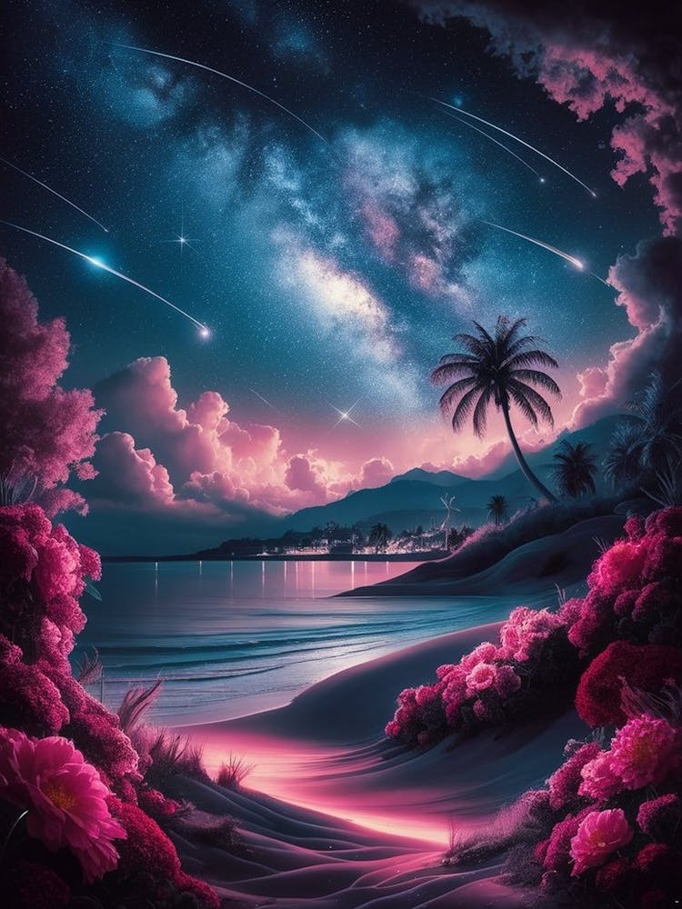 Pink Night Sky