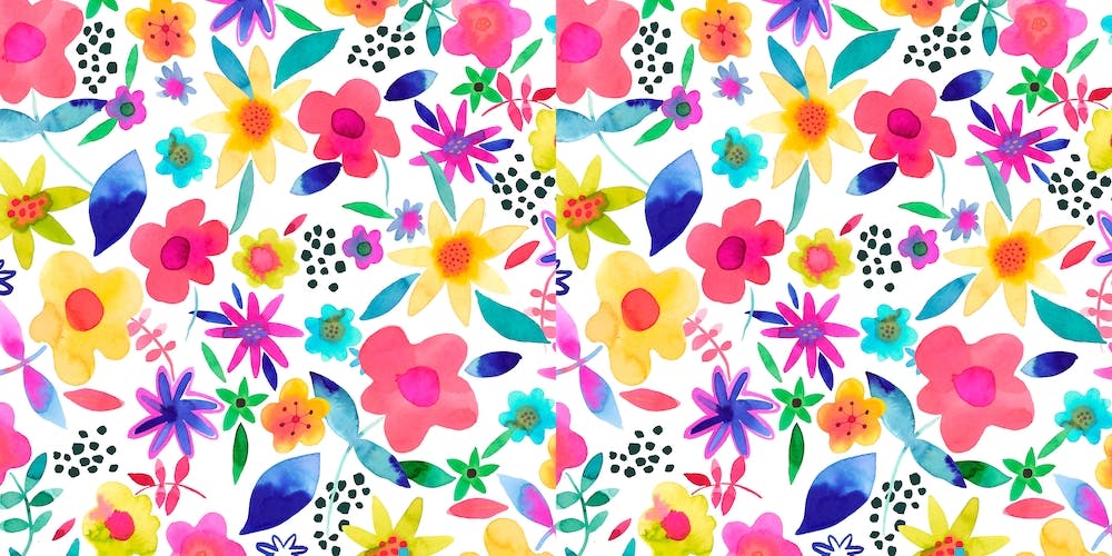 Summer Colorful Naive Floral