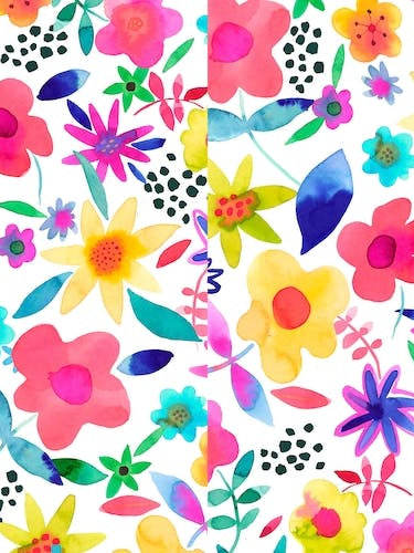 Summer Colorful Naive Floral