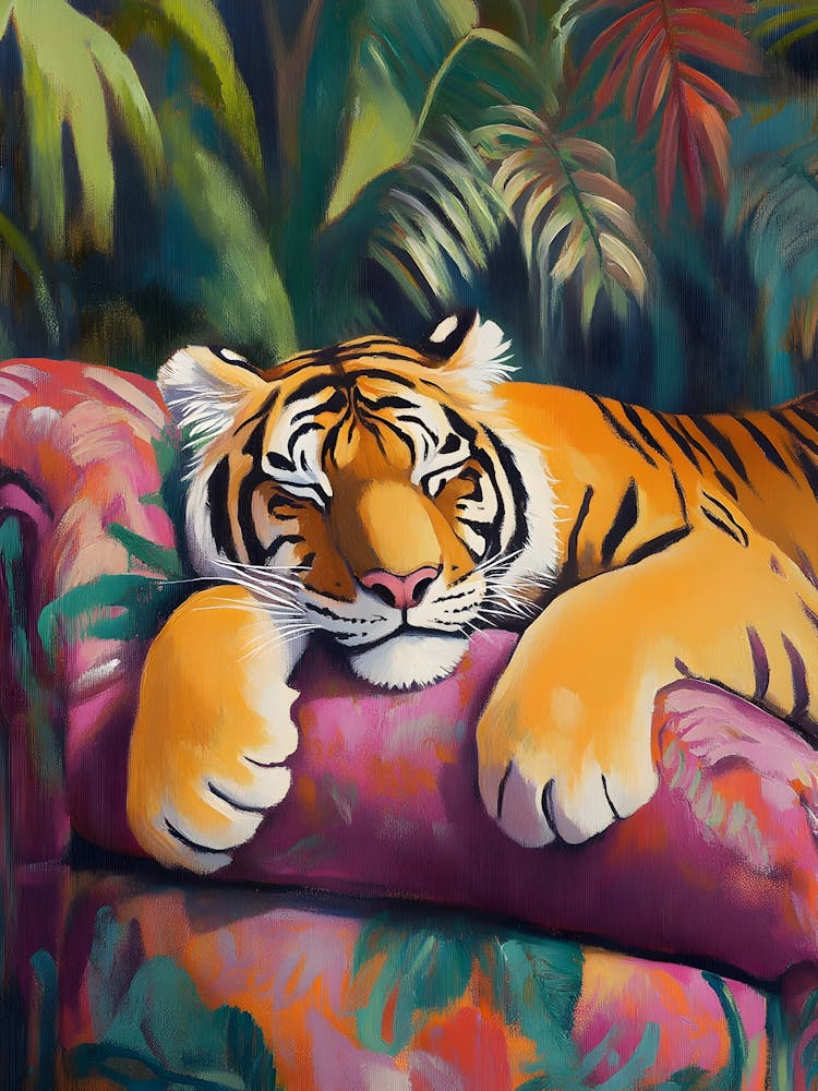Tiger On Couch 1