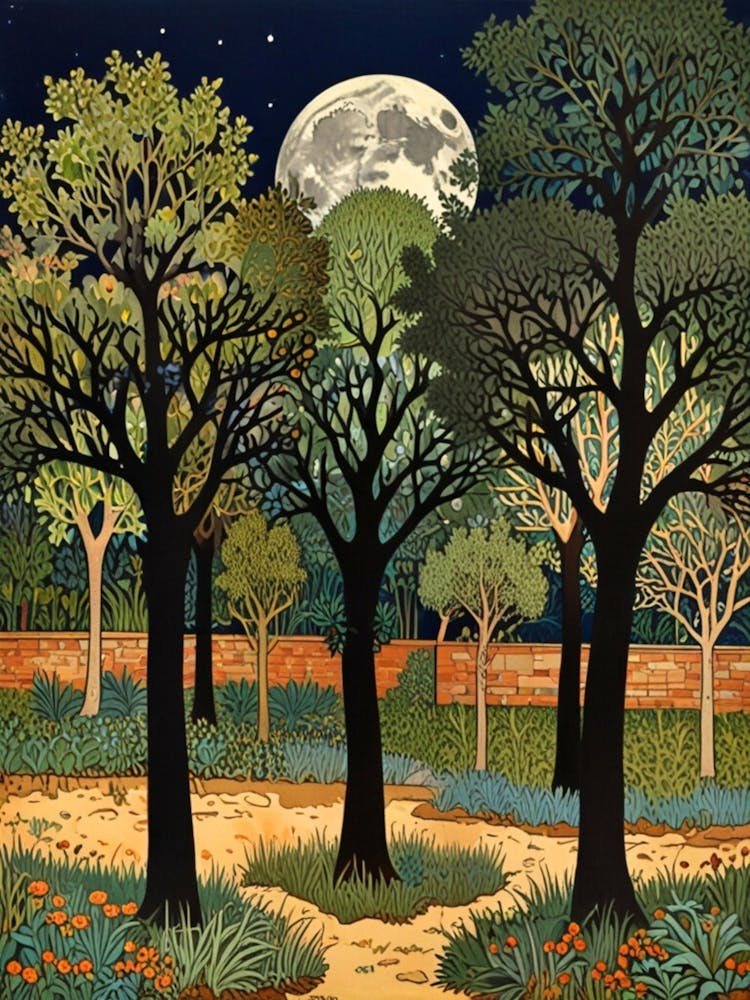 William Morris Moonlight In The Woods 144