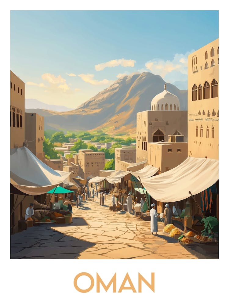 Affiche de voyage Oman