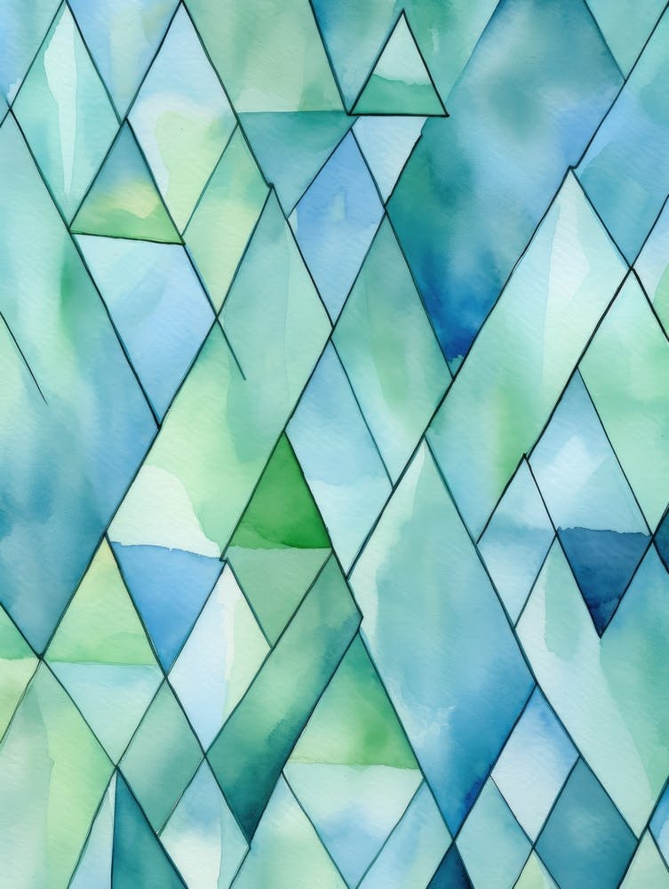 Watercolor Triangles 1