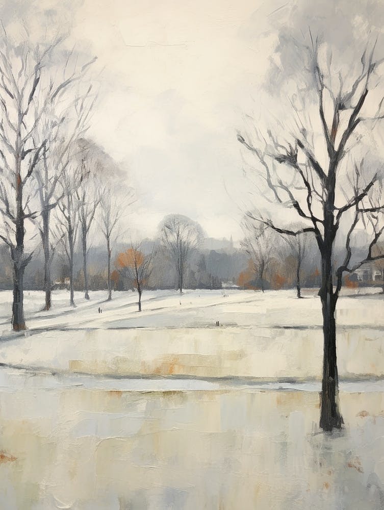 Winter City Park Painting Phoenix Park Dublin 1