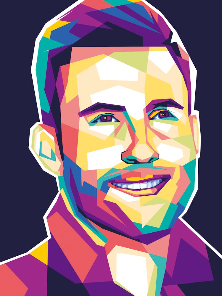 Polygonal Portrait Of A Man