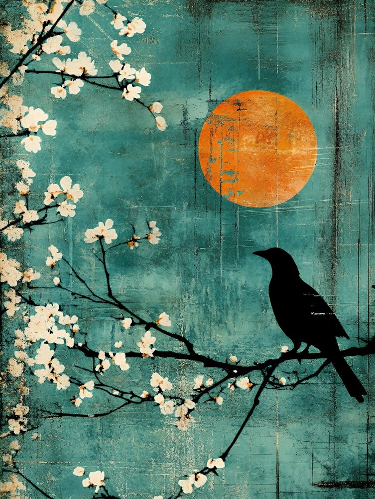 Crow In Blossom
