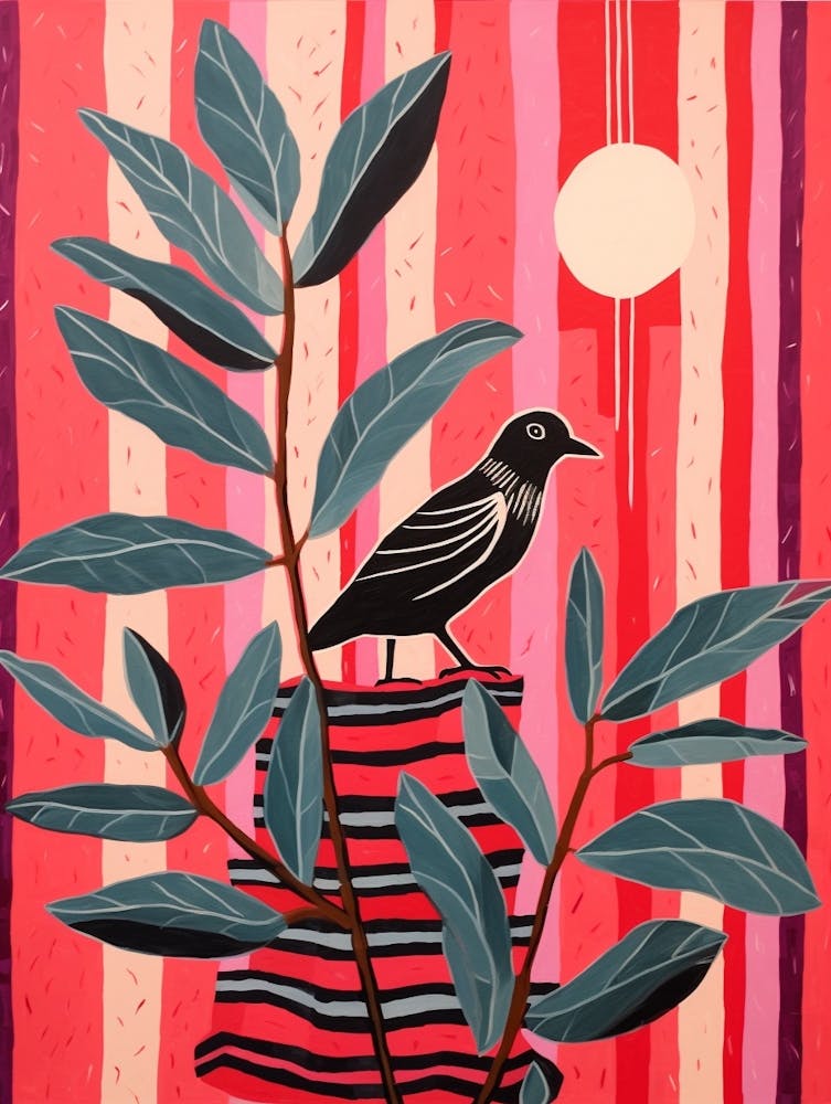 Pink And Red Plant Illustration Zz Plant 2
