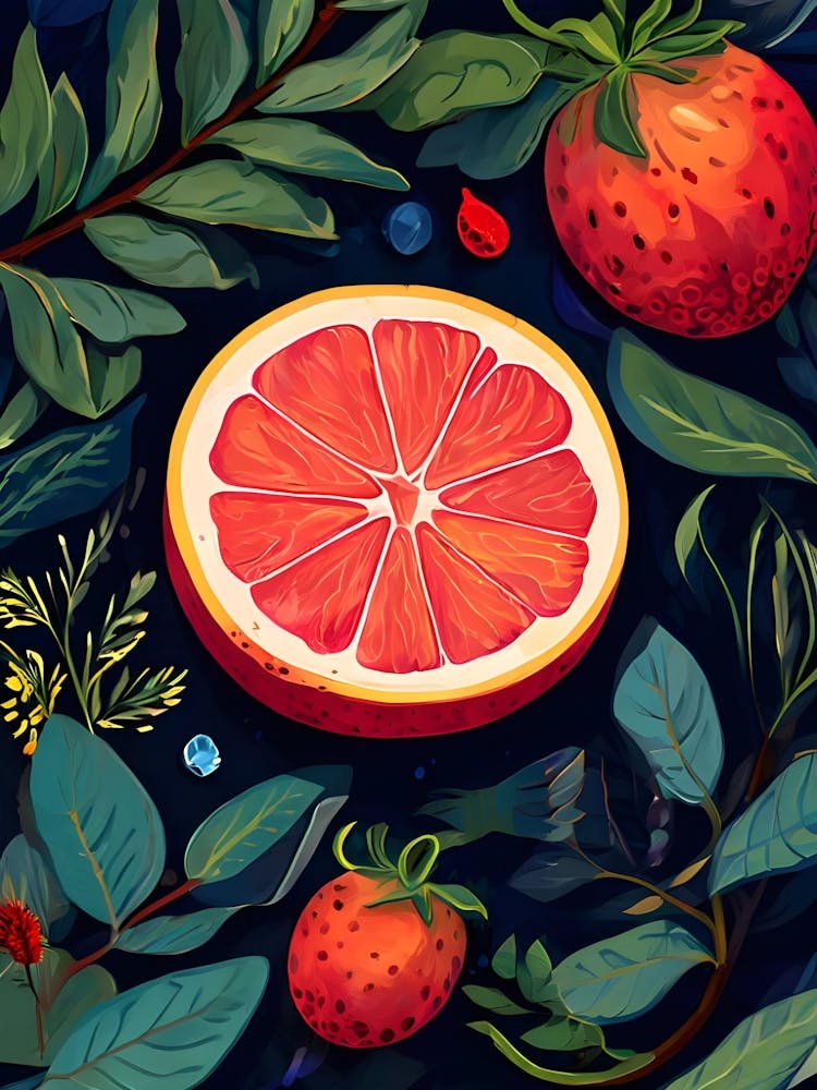 Grapefruit And Berries