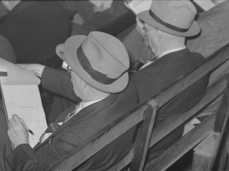 Two Buyers At Strawberry Auction, Hammond, Louisiana By Russell Lee