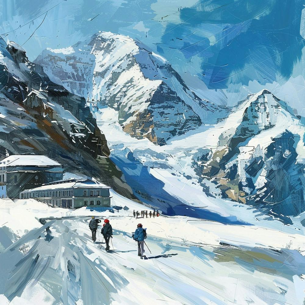 A Jungfraujoch In Switzerland Expressive Strokes