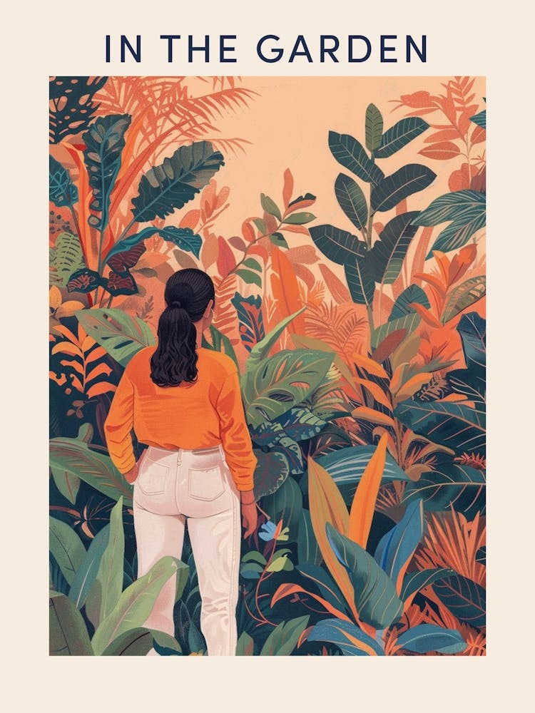 In The Garden Poster Orange 3