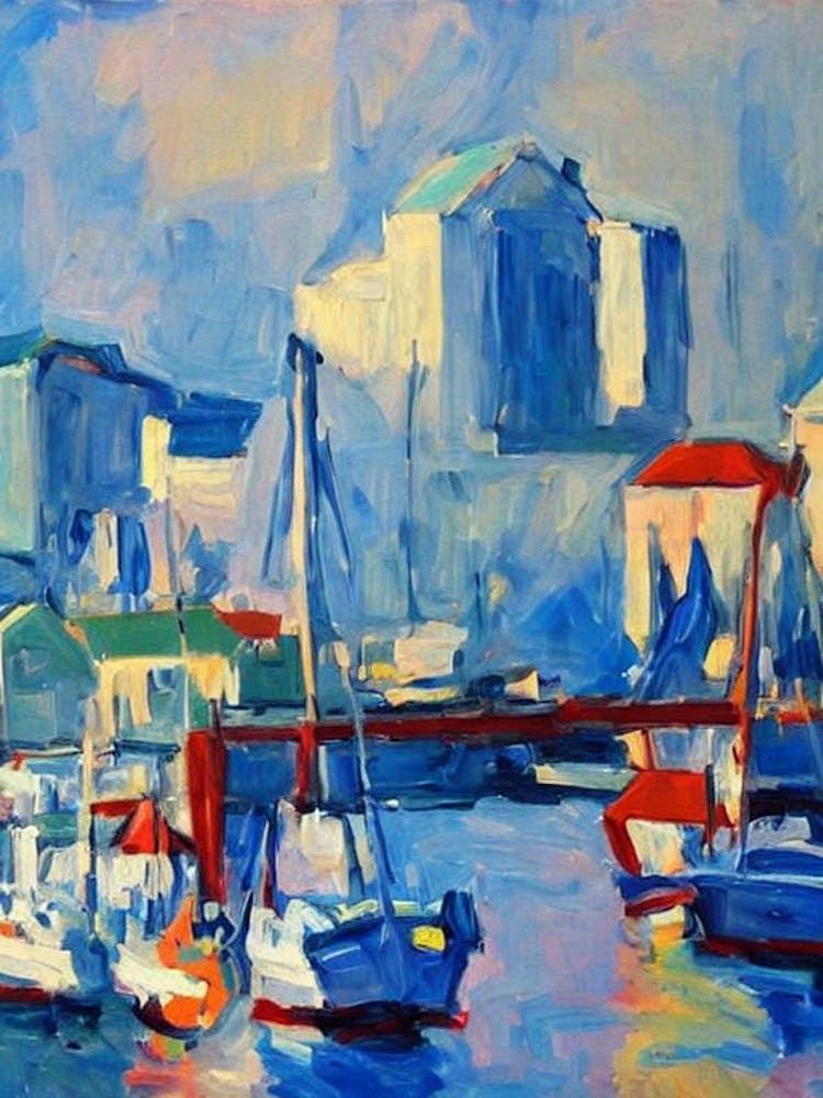 Port Of Oslo Norway Abstract Block harbour