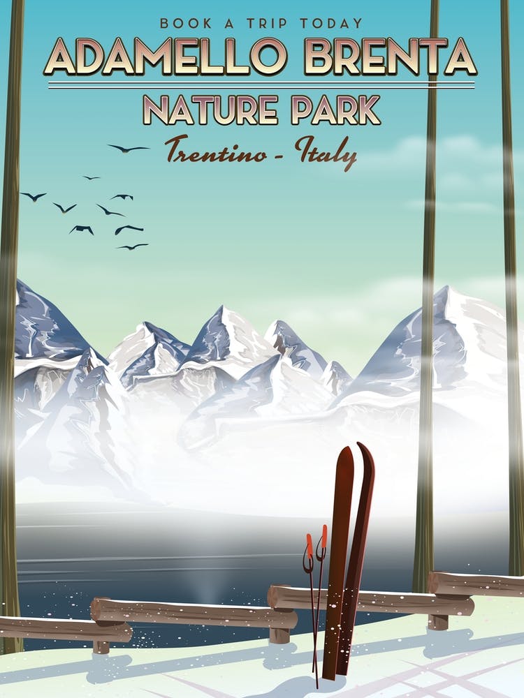 Adamello Brenta Nature Park Italy ski 