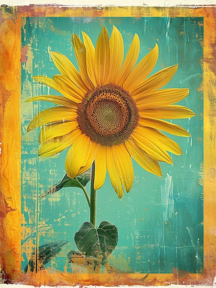 Retro Sunflower 1