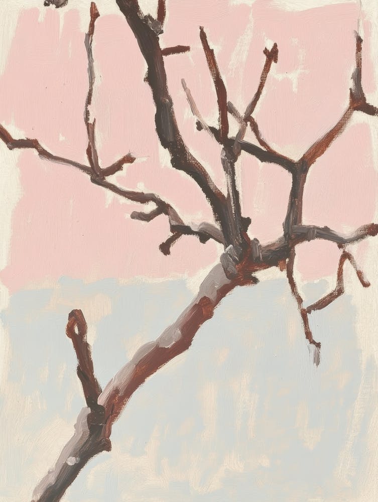 Arbre Dans Un Ciel Rose