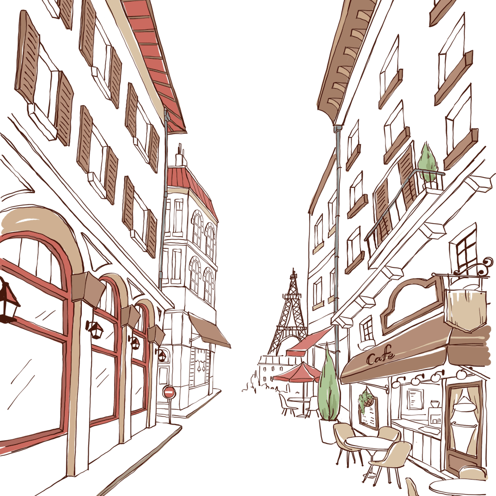 Construction Residential District Architecture Street Illustration Cartoon City Streetscape