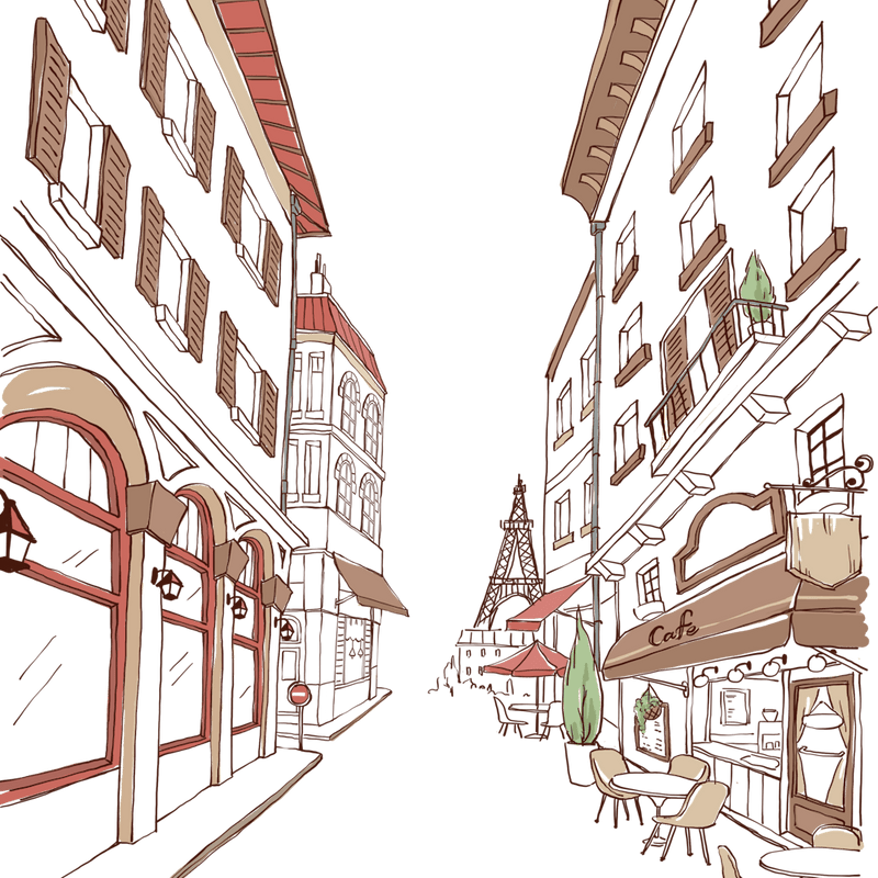 Construction Residential District Architecture Street Illustration Cartoon City Streetscape