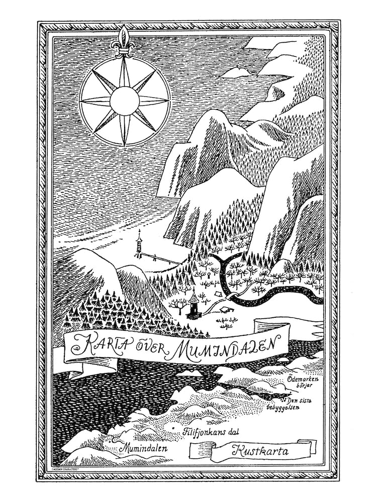 The Moomin Drawings Collection Moomin Valley Map View