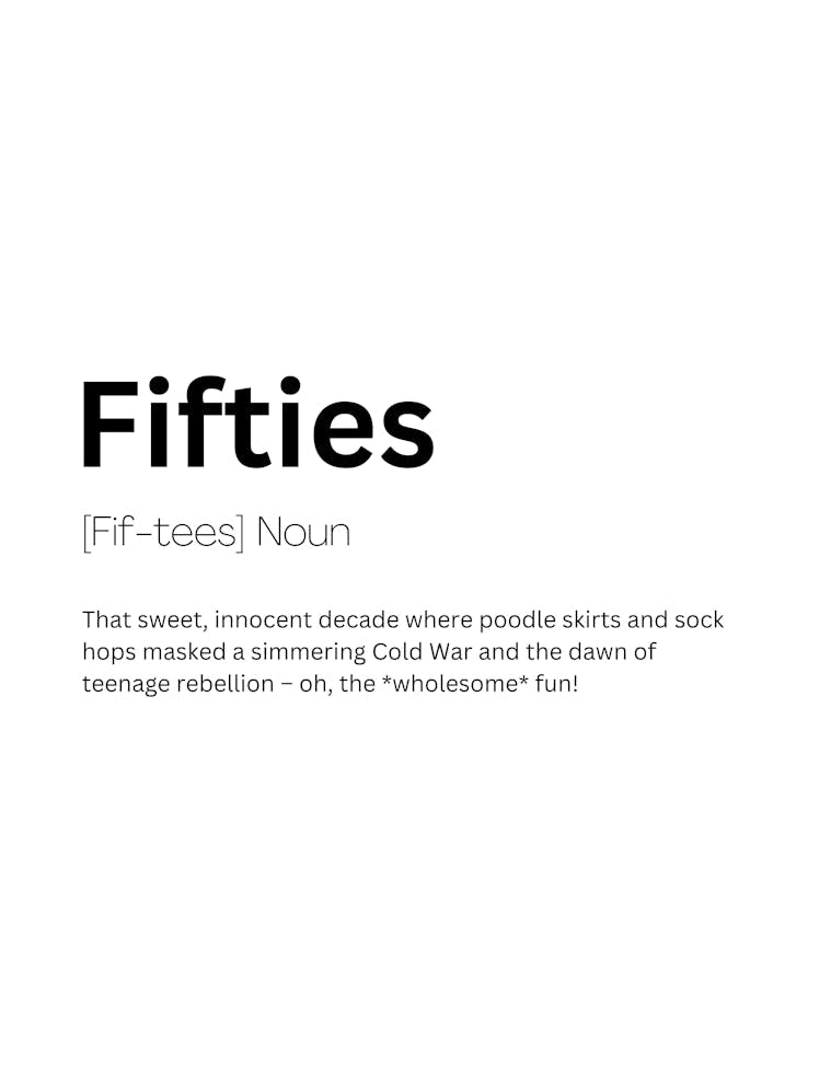 Fifties Definition Meaning