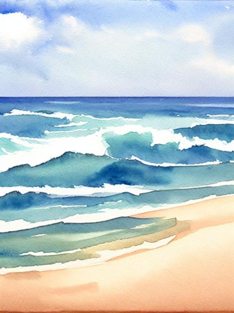 Cronulla Beach, Australia Watercolour