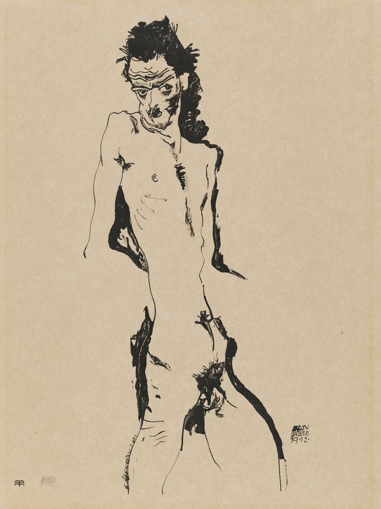 Male Nude (Self Portrait), Egon Schiele