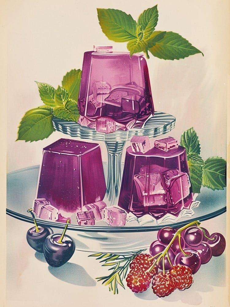 Purple Jelly Vintage Cookbook Inspired 1