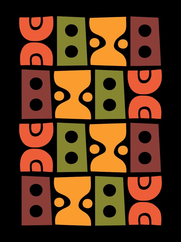 Retro Mid Century Modern Abstract